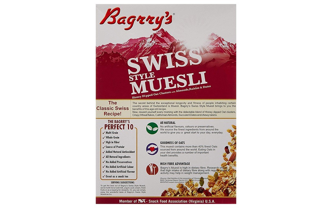 Bagrry's Swiss Style Muesli    Box  400 grams